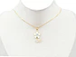 RODIO DORADO DIJE MARGARITA BLANCA ZIRCON 24*14MM - Miniatura 2