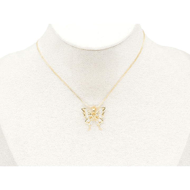 RODIO DORADO DIJE MARIPOSA ZIRCON 16*19MM 2