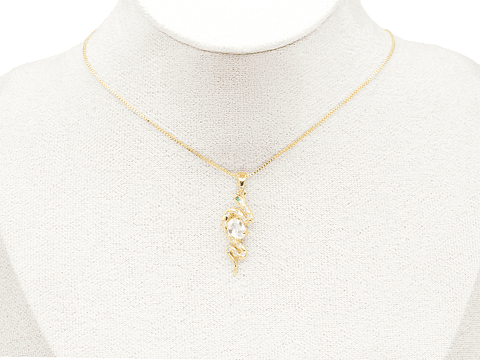 RODIO DORADO DIJE SERPIENTE ZIRCON 27*10MM