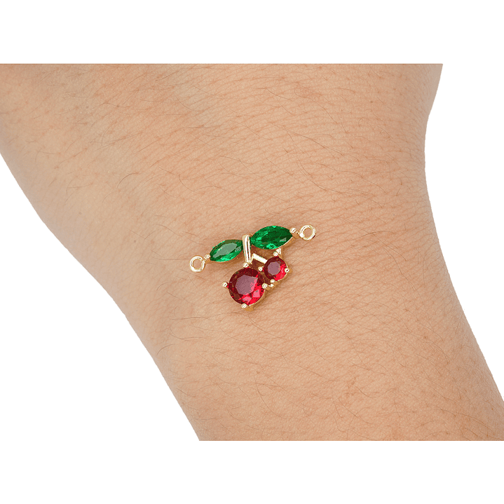 RODIO DORADO CENTRO CEREZA 14*15MM 2