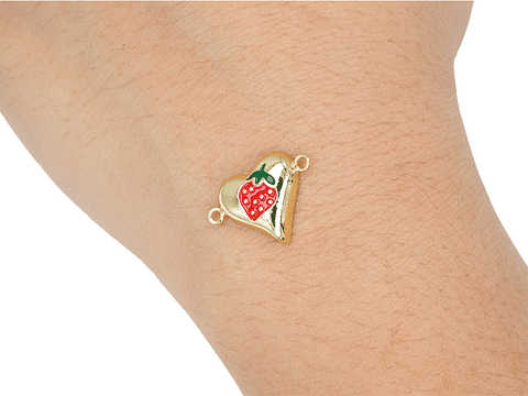 RODIO DORADO CENTRO CORAZON FRESA 13*14MM