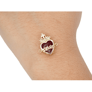 RODIO DORADO CENTRO SAGRADO CORAZON DE JESUS CRUZ 12*17MM