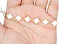ACERO DORADO CADENA VAN CLEEF BLANCO # 11MM - Miniatura 2