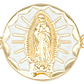 RODIO DORADO CENTRO VIRGEN GUADALUPE BLANCO 17MM - thumbnail 1
