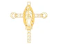 RODIO DORADO CENTRO CRUZ VIRGEN GUADALUPE ZIRCON 17*15MM - Miniatura 1