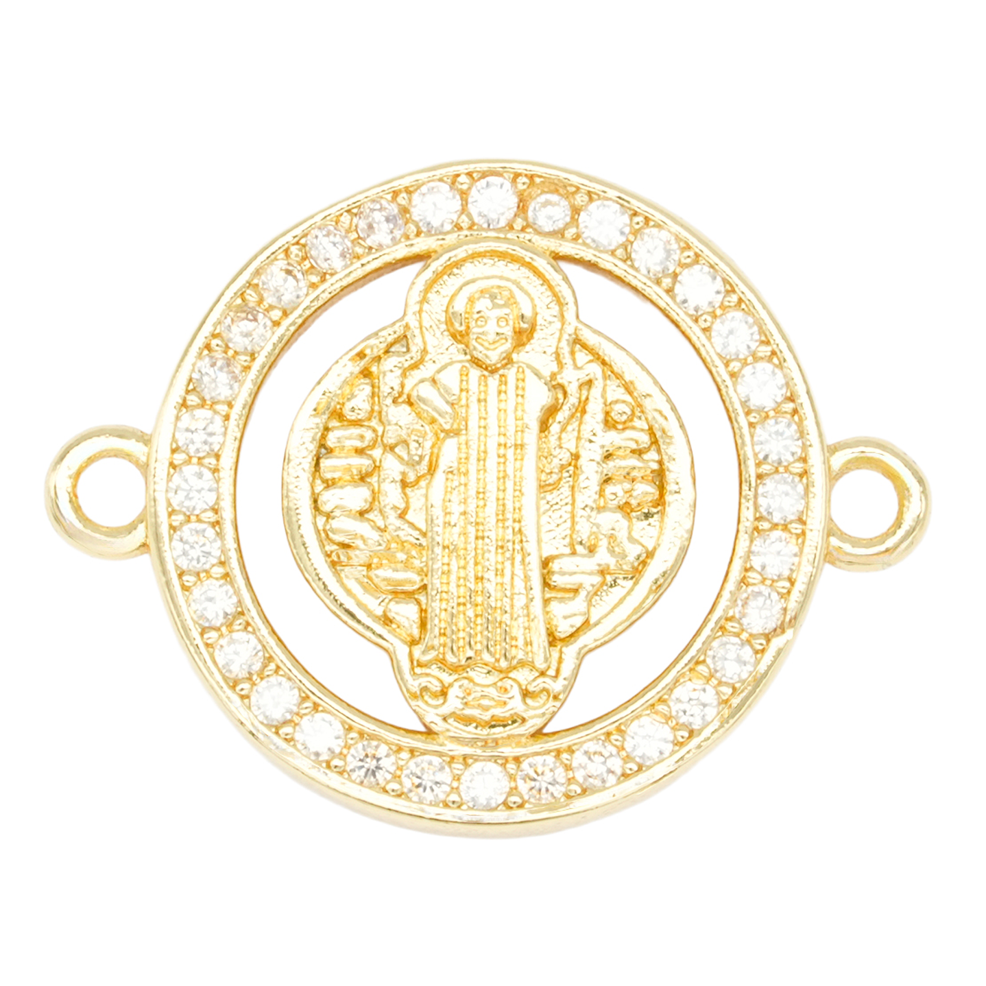 RODIO DORADO CENTRO SAN BENITO ZIRCON BLANCO 16MM 1