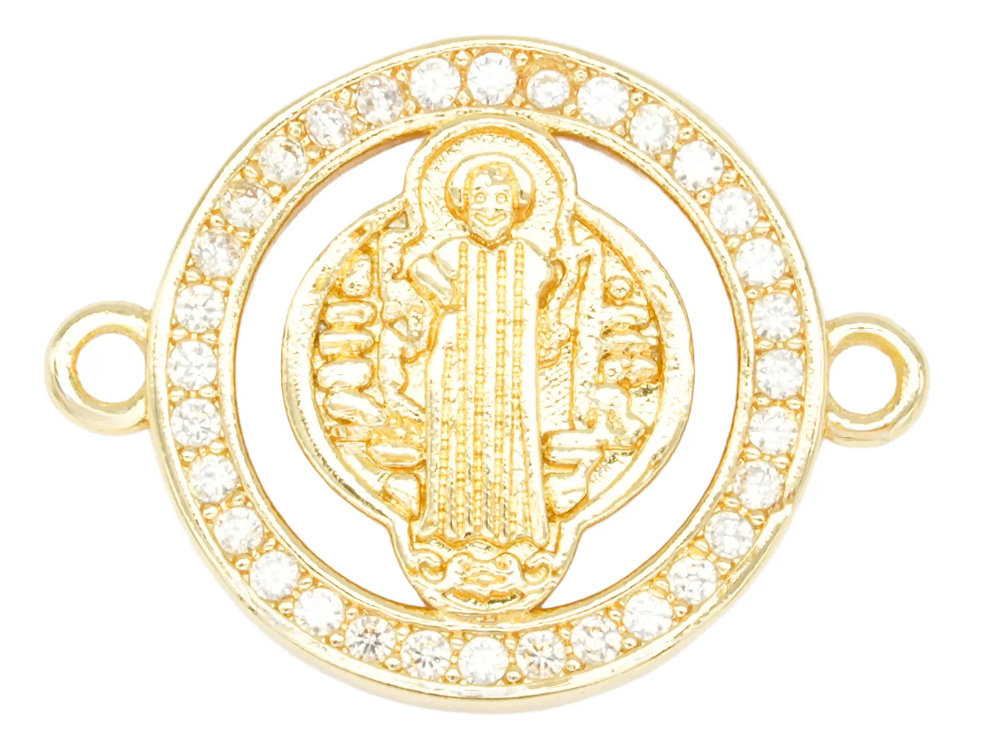 RODIO DORADO CENTRO SAN BENITO ZIRCON BLANCO 16MM 1