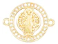 RODIO DORADO CENTRO SAN BENITO ZIRCON BLANCO 16MM - Miniatura 1