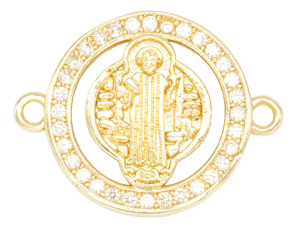 RODIO DORADO CENTRO SAN BENITO ZIRCON BLANCO 16MM 1