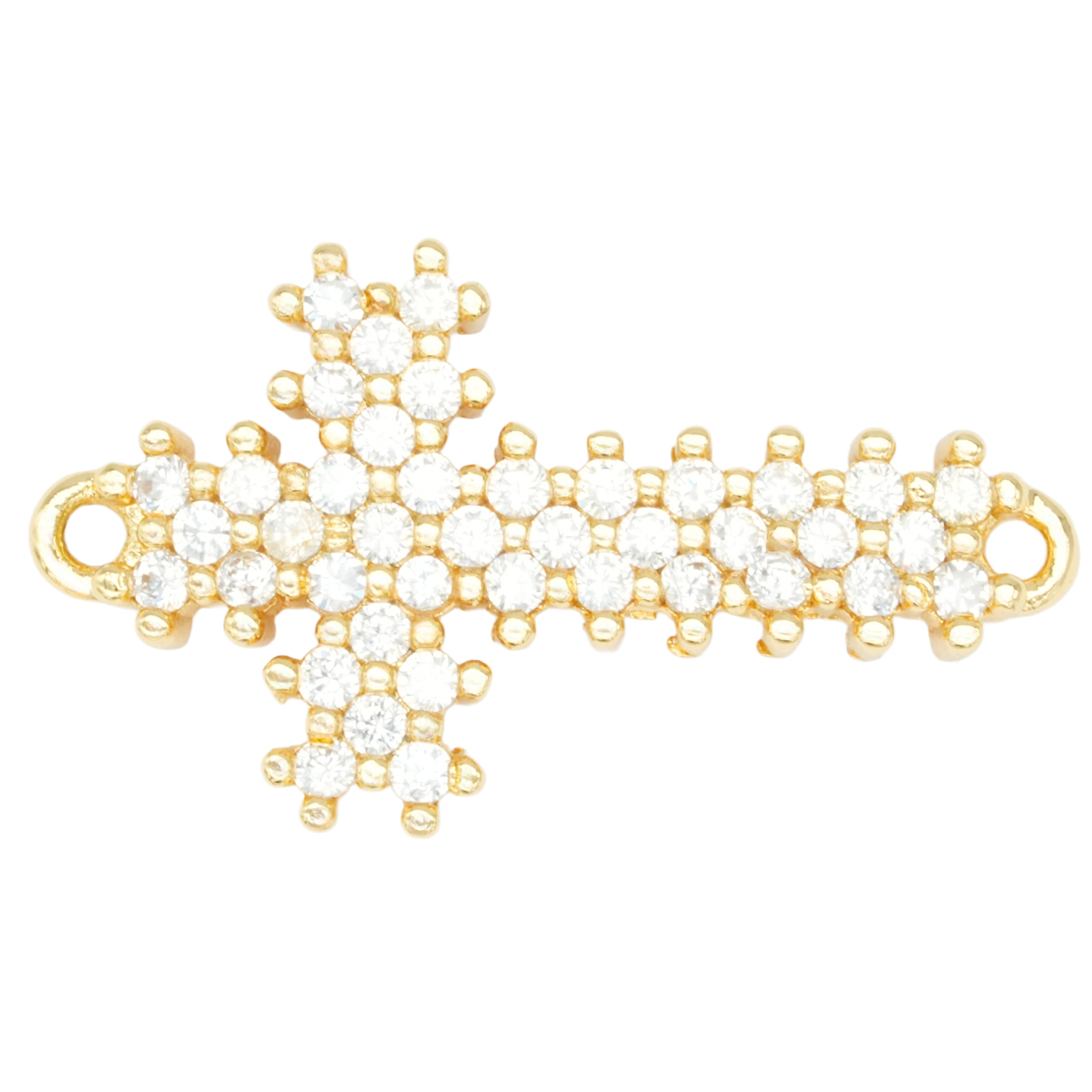 RODIO DORADO CENTRO CRUZ ZIRCON 25*14MM 1