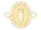 RODIO DORADO CENTRO VIRGEN GUADALUPE ZIRCON 14*16MM - Miniatura 1