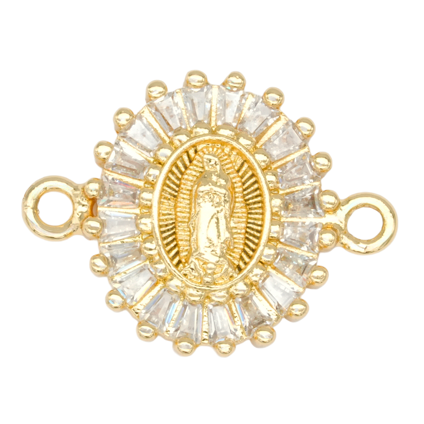 RODIO DORADO CENTRO VIRGEN GUADALUPE ZIRCON 14*18MM 1