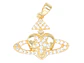 RODIO DORADO DIJE CORAZON CELESTIAL ZIRCON 18*20MM - Miniatura 1