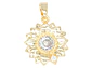 RODIO DORADO DIJE GIRASOL ZIRCON 15MM - Miniatura 1