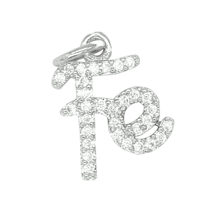 RODIO PLATEADO DIJE FE ZIRCON 13*10MM