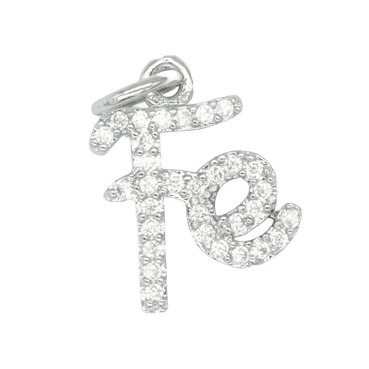 RODIO PLATEADO DIJE FE ZIRCON 13*10MM 1