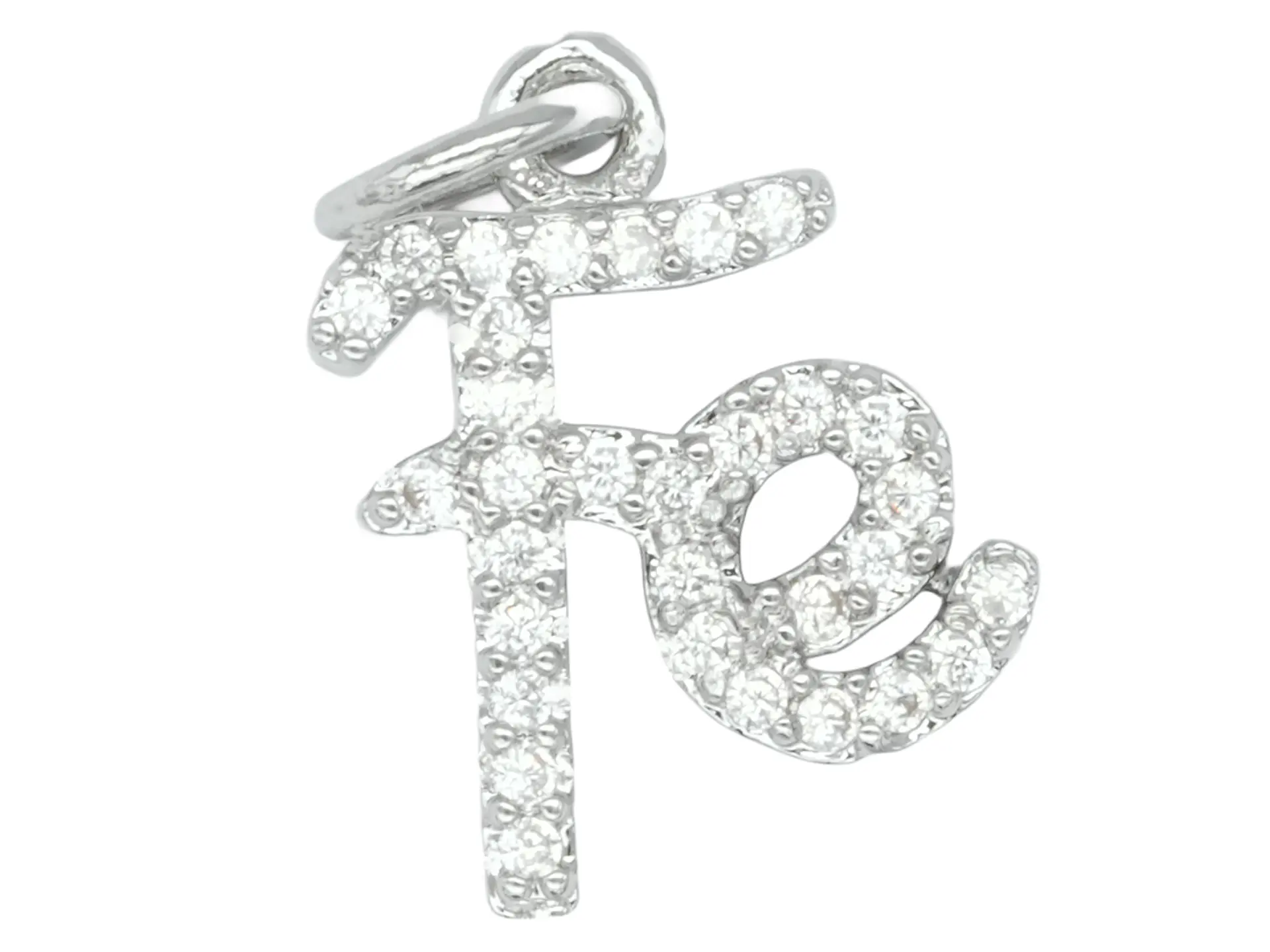 RODIO PLATEADO DIJE FE ZIRCON 13*10MM 1