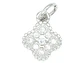 RODIO PLATEADO DIJE FLOR ZIRCON 12*9MM - thumbnail 1