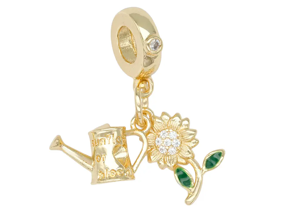 RODIO DORADO DIJE CHARM GIRASOL REGADERA 29*12MM 1