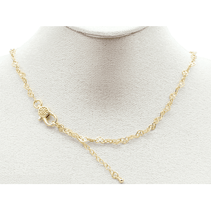 RODIO DORADO CADENA CORAZON 6*4MM POR 45CM