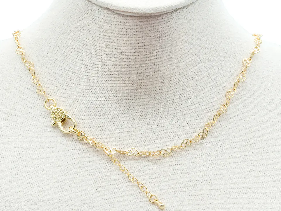 RODIO DORADO CADENA CORAZON 6*4MM POR 45CM 1