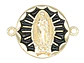 RODIO DORADO CENTRO VIRGEN GUADALUPE NEGRO 17MM - Miniatura 1