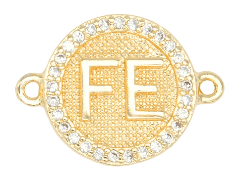 RODIO DORADO CENTRO FE ZIRCON BLANCO 12MM