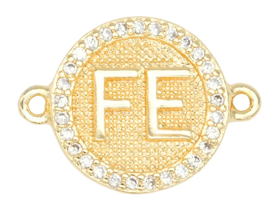 RODIO DORADO CENTRO FE ZIRCON BLANCO 12MM 1