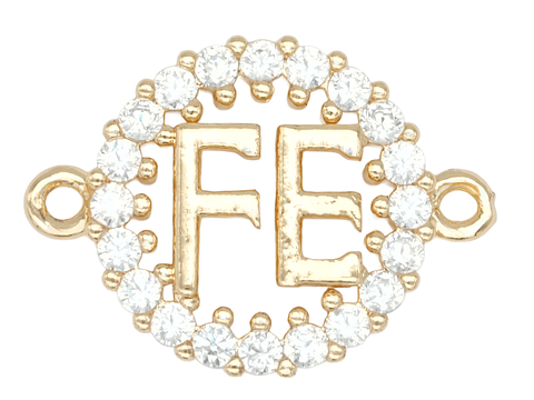 RODIO DORADO CENTRO FE ZIRCON BLANCO 13MM