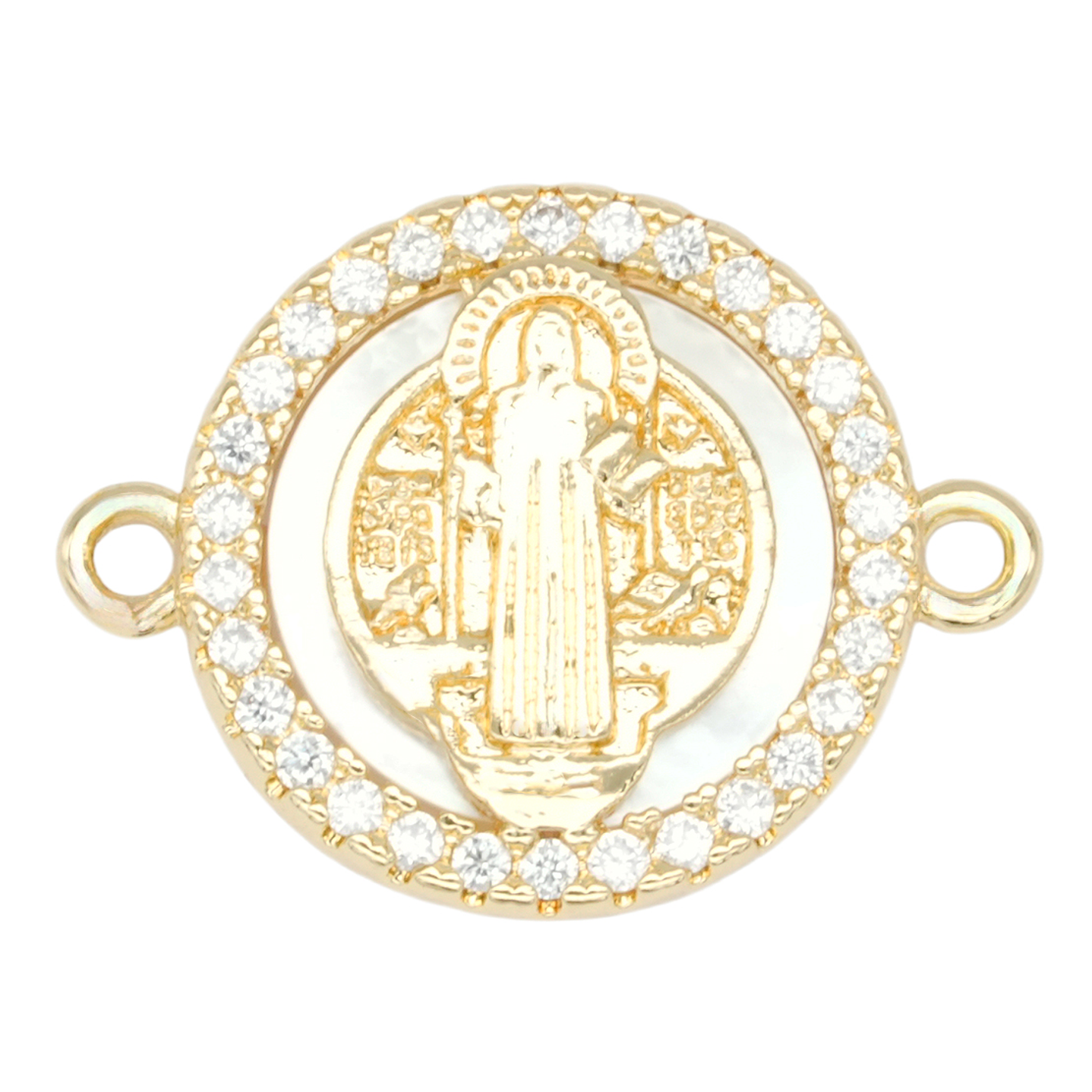 RODIO DORADO CENTRO SAN BENITO NACAR ZIRCON BLANCO 13*17M 1