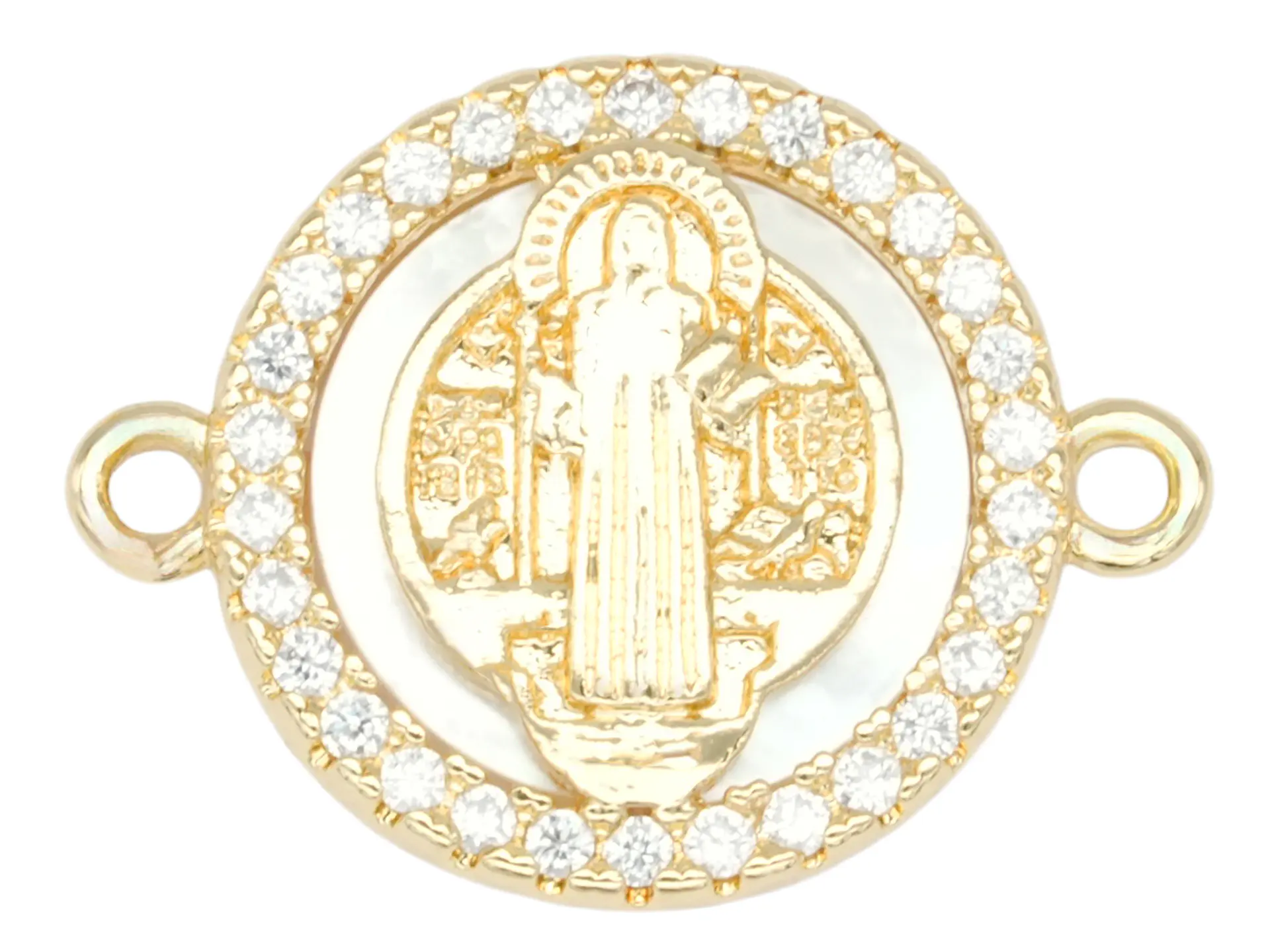 RODIO DORADO CENTRO SAN BENITO NACAR ZIRCON BLANCO 13*17M 1