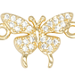RODIO DORADO CENTRO MARIPOSA ZIRCON 10*16MM - thumbnail 1