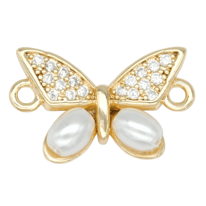 RODIO DORADO CENTRO MARIPOSA PERLA ZIRCON 10*16MM 1