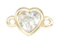 RODIO DORADO CENTRO CORAZON PQ ZIRCON BLANCO 10MM - thumbnail 1
