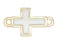 RODIO DORADO CENTRO CRUZ BLANCO ZIRCON 15*9MM - Miniatura 1