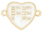 RODIO DORADO CENTRO CORAZON FE BLANCO ZIRCON 12*16MM - Miniatura 1