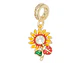 RODIO DORADO DIJE CHARM GIRASOL 22*10MM - thumbnail 1