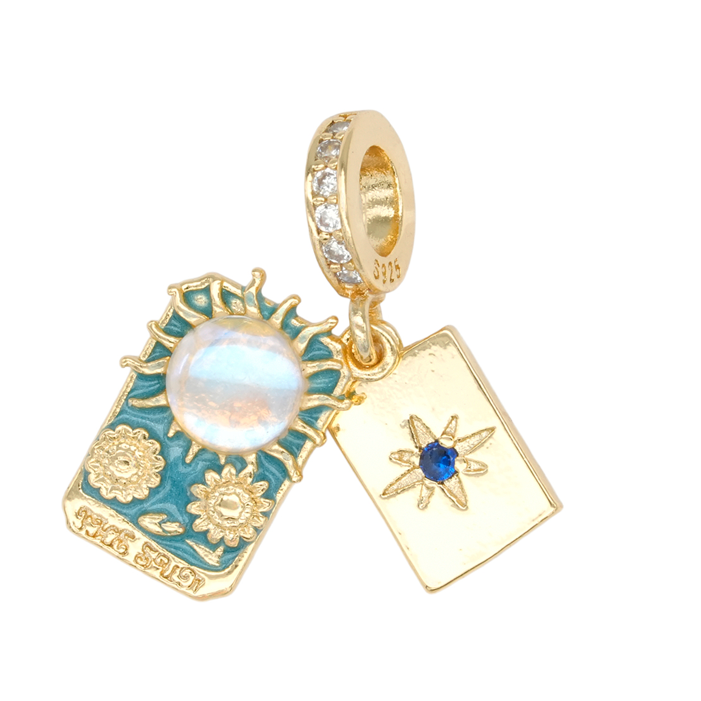 RODIO DORADO DIJE CHARM SOL ESTRELLA 25*10MM 1