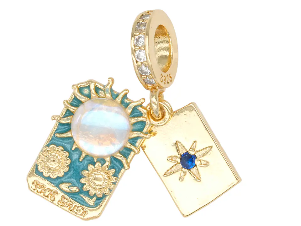 RODIO DORADO DIJE CHARM SOL ESTRELLA 25*10MM 1