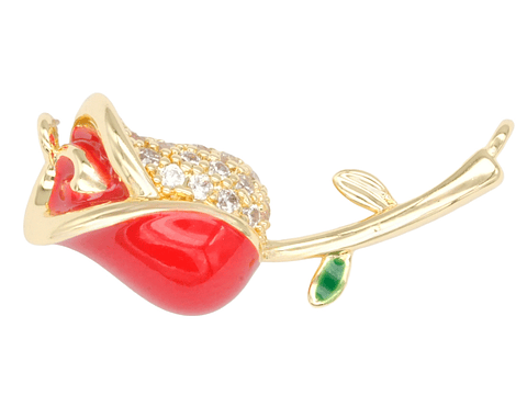 RODIO DORADO CENTRO ROSA ZIRCON 23*10MM