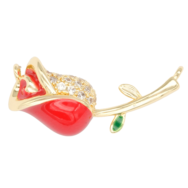 RODIO DORADO CENTRO ROSA ZIRCON 23*10MM 1