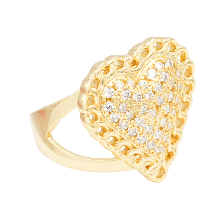 RODIO DORADO ANILLO CORAZON AJUSTABLE ZIRCON 23MM 1