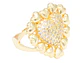 RODIO DORADO ANILLO CORAZON AJUSTABLE ZIRCON 20MM - thumbnail 1