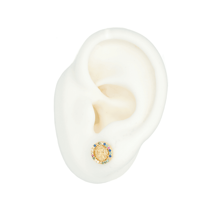 RODIO DORADO TOPO SAN BENITO REDONDO ZIRCON MIX 9MM 2