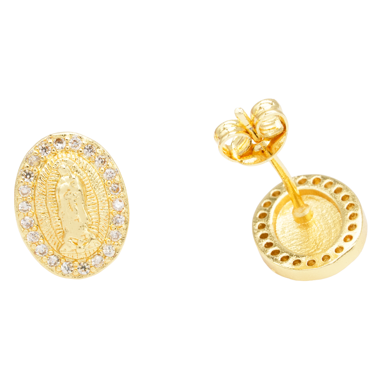 RODIO DORADO TOPO VIRGEN GUADALUPE OVALADO ZIRCON 10*8MM 1