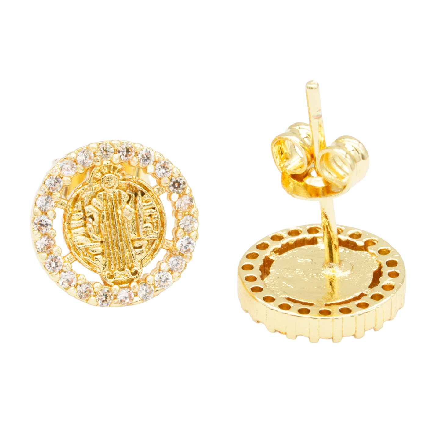 RODIO DORADO TOPO SAN BENITO REDONDO ZIRCON 9MM 1