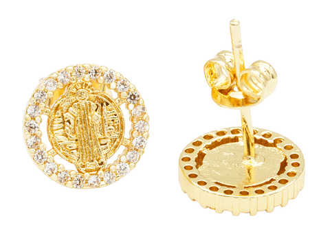 RODIO DORADO TOPO SAN BENITO REDONDO ZIRCON 9MM