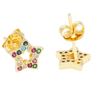 RODIO DORADO TOPO ESTRELLA ZIRCON MIX 7MM