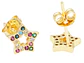 RODIO DORADO TOPO ESTRELLA ZIRCON MIX 7MM - Miniatura 1