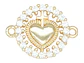 RODIO DORADO CENTRO CORAZON CRUZ ZIRCON 15*19MM - Miniatura 1